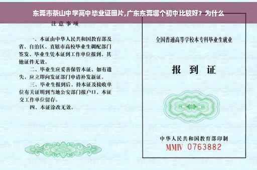 东莞市茶山中学高中毕业证图片,广东东莞哪个初中比较好？为什么