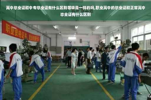 高中毕业证和中专毕业证有什么区别等级是一样的吗,职业高中的毕业证和正常高中毕业证有什么区别