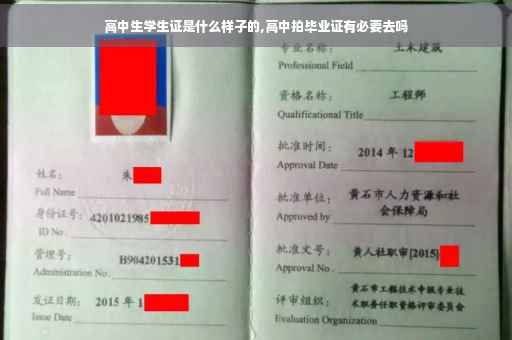 高中生学生证是什么样子的,高中拍毕业证有必要去吗