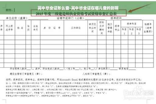 高中毕业证怎么查-高中毕业证在哪儿查的到啊 高中毕业证怎么查-高中毕业证在哪儿查的到啊