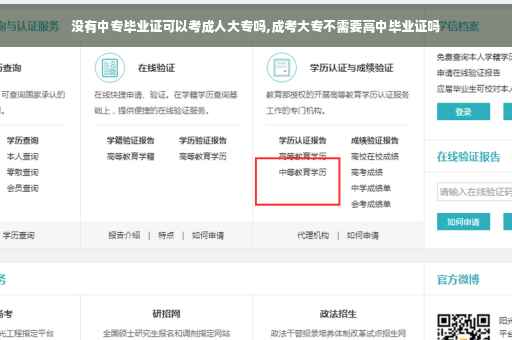 没有中专毕业证可以考成人大专吗,成考大专不需要高中毕业证吗