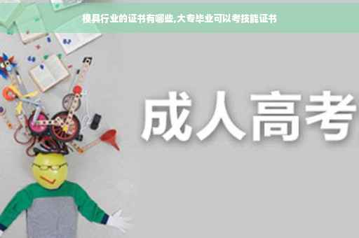 模具行业的证书有哪些,大专毕业可以考技能证书