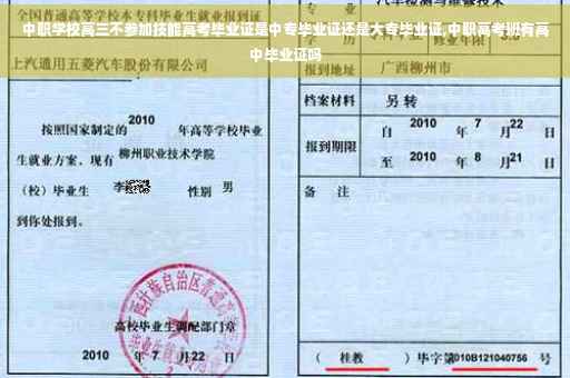 中职学校高三不参加技能高考毕业证是中专毕业证还是大专毕业证,中职高考班有高中毕业证吗
