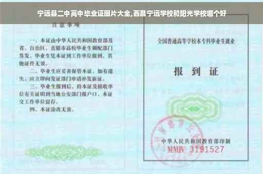 宁远县二中高中毕业证图片大全,西昌宁远学校和阳光学校哪个好