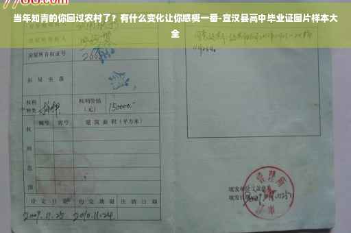 当年知青的你回过农村了？有什么变化让你感概一番-宣汉县高中毕业证图片样本大全