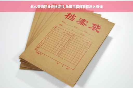 怎么查询职业资格证书,助理工程师职称怎么查询