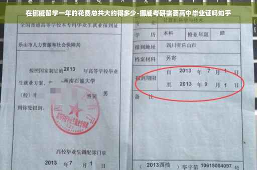 在挪威留学一年的花费总共大约得多少-挪威考研需要高中毕业证吗知乎