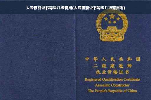大专技能证书等级几级有用(大专技能证书等级几级有用啊)