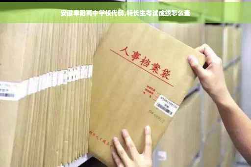 安徽阜阳高中学校代码,特长生考试成绩怎么查