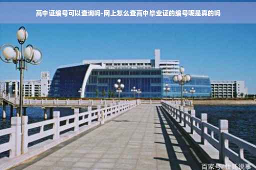 高中证编号可以查询吗-网上怎么查高中毕业证的编号呢是真的吗