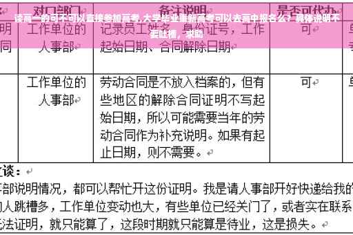 读高一的可不可以直接参加高考,大学毕业重新高考可以去高中报名么？具体说明不要吐槽，求助