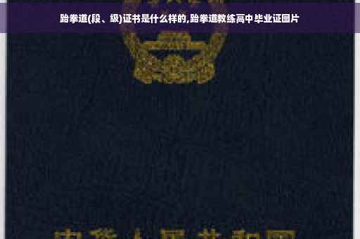 跆拳道(段、级)证书是什么样的,跆拳道教练高中毕业证图片