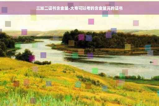 三加二证书含金量-大专可以考的含金量高的证书 三加二证书含金量-大专可以考的含金量高的证书