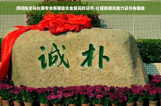 测控技术与仪器专业有哪些含金量高的证书-计算机相关能力证书有哪些