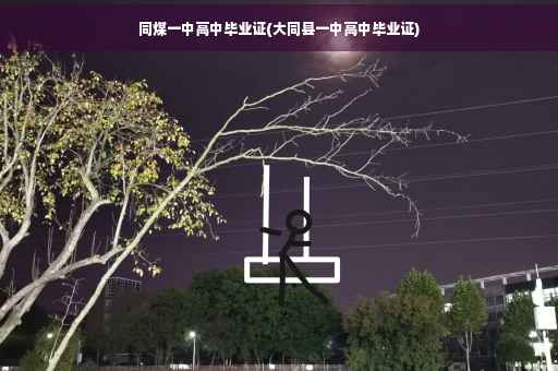 同煤一中高中毕业证(大同县一中高中毕业证)