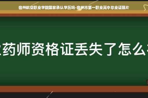 宿州航空职业学院国家承认学历吗-宿州市第一职业高中毕业证图片