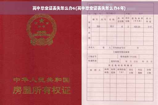 高中毕业证丢失怎么办6(高中毕业证丢失怎么办6年)