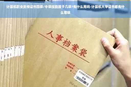 计算机职业资格证书四级/中级技能属于几级?有什么用吗-计算机大学证书都有什么等级