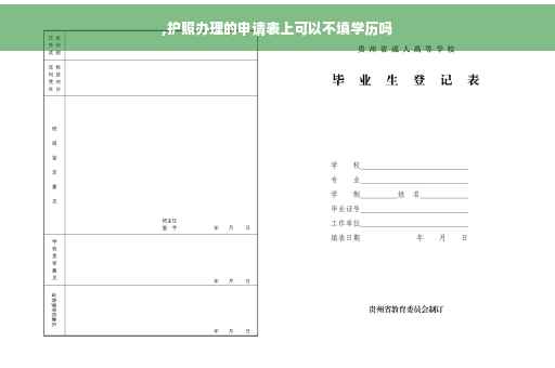 ,护照办理的申请表上可以不填学历吗