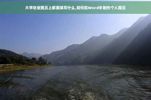 大学毕业简历上都要填写什么,如何在Word中制作个人简历