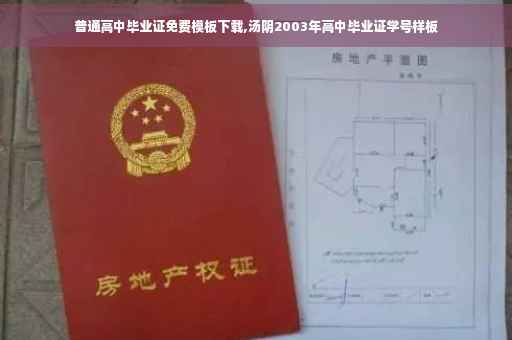 普通高中毕业证免费模板下载,汤阴2003年高中毕业证学号样板