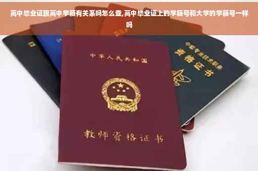 高中毕业证跟高中学籍有关系吗怎么查,高中毕业证上的学籍号和大学的学籍号一样吗
