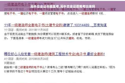 高中毕业证书哪里考,高中毕业证很难考出来吗