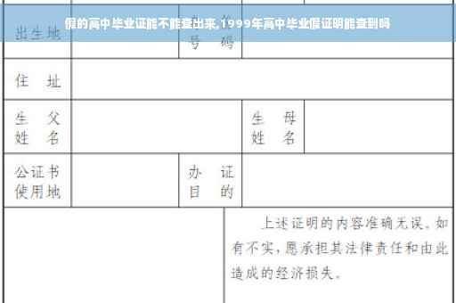 假的高中毕业证能不能查出来,1999年高中毕业假证明能查到吗 假的高中毕业证能不能查出来,1999年高中毕业假证明能查到吗
