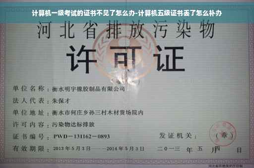 计算机一级考试的证书不见了怎么办-计算机五级证书丢了怎么补办