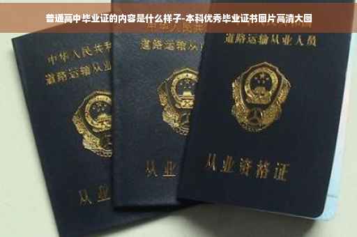 普通高中毕业证的内容是什么样子-本科优秀毕业证书图片高清大图