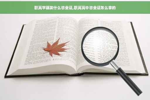 职高学籍发什么毕业证,职高高中毕业证怎么拿的