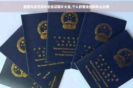 新疆乌苏市高中毕业证图片大全,个人的营业执照怎么办理