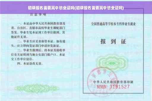 初级报名需要高中毕业证吗(初级报名需要高中毕业证吗)