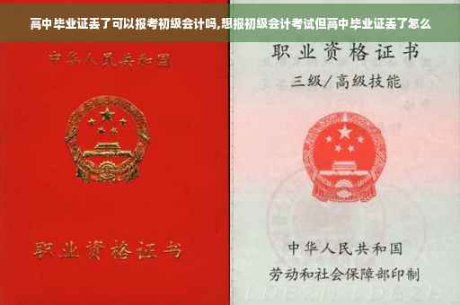 高中毕业证丢了可以报考初级会计吗,想报初级会计考试但高中毕业证丢了怎么