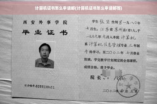 计算机证书怎么申请邮(计算机证书怎么申请邮寄)