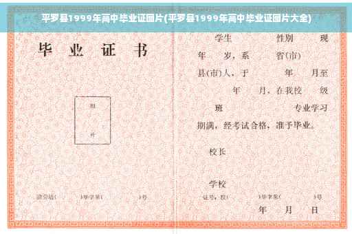 平罗县1999年高中毕业证图片(平罗县1999年高中毕业证图片大全)