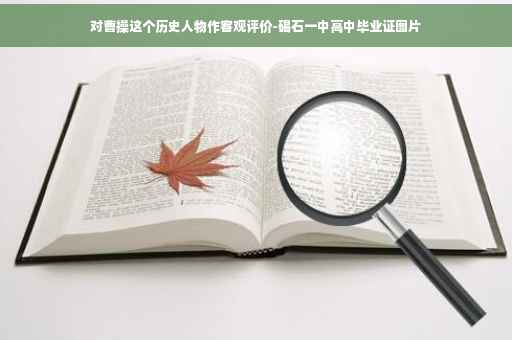 对曹操这个历史人物作客观评价-碣石一中高中毕业证图片
