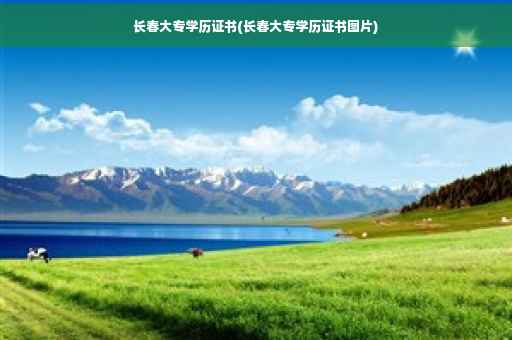 长春大专学历证书(长春大专学历证书图片)