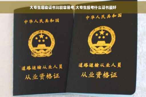 大专生哪些证书比较容易考,大专生报考什么证书最好