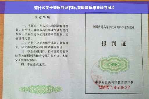 有什么关于音乐的证书吗,英国音乐毕业证书图片