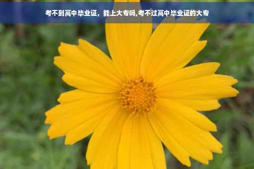 考不到高中毕业证，能上大专吗,考不过高中毕业证的大专