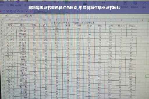 舞蹈等级证书蓝色和红色区别,中专舞蹈生毕业证书图片