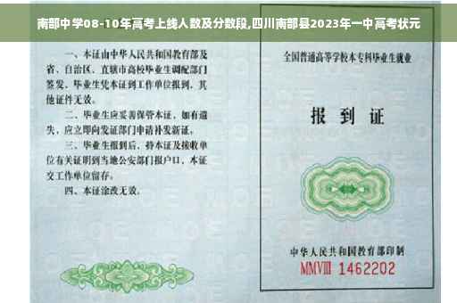 南部中学08-10年高考上线人数及分数段,四川南部县2023年一中高考状元