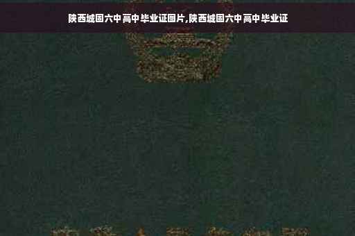 陕西城固六中高中毕业证图片,陕西城固六中高中毕业证