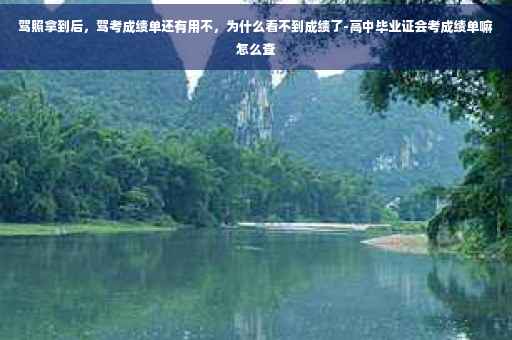 驾照拿到后，驾考成绩单还有用不，为什么看不到成绩了-高中毕业证会考成绩单嘛怎么查