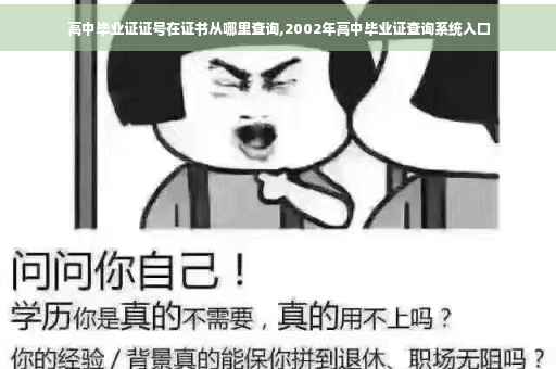 高中毕业证证号在证书从哪里查询,2002年高中毕业证查询系统入口