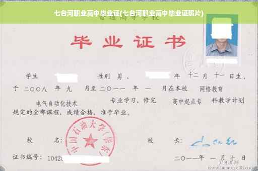 七台河职业高中毕业证(七台河职业高中毕业证照片)