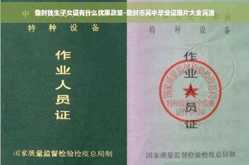 登封独生子女证有什么优惠政策-登封市高中毕业证图片大全高清