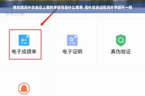 谁知道高中毕业证上面的学籍号是什么意思-高中毕业证和高中学籍不一样