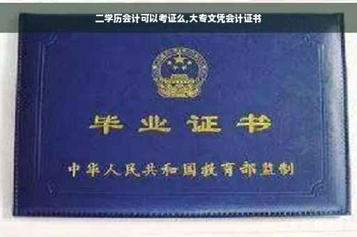 二学历会计可以考证么,大专文凭会计证书
